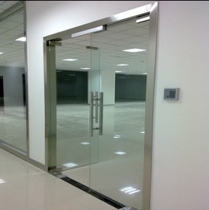 常州定制无框玻璃门办公室内移门隔断12毫米钢化玻璃地弹簧店面门