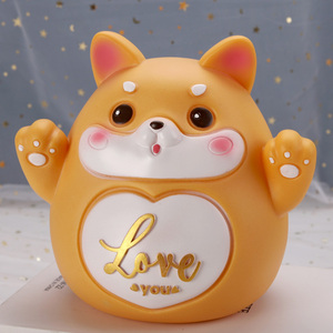 小狗存钱罐儿童创意储蓄罐男孩女孩卡通可爱狗防摔大号蛋糕摆2人付款