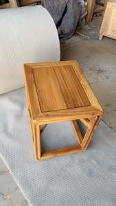 方凳新中式老榆木实木喝茶凳换鞋凳客厅矮凳囧凳打洼凳