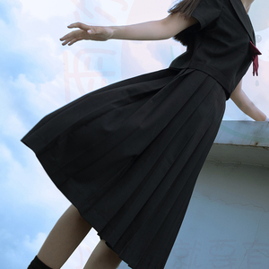 【雨你有瓜】不良裙60 70 80长裙 日系 jk制服裙优等生纯色百褶裙