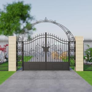 户外铁门庭院门入户防盗围栏小门定制欧式简约铁艺大门定制款大门