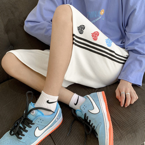 2021夏季港风大码宽松透气清凉运动男五分裤aj1椰子潮鞋搭配短裤