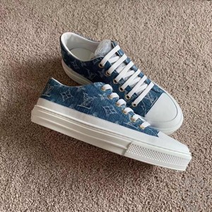 阿段2020新款正品代购 lv路易威登 女士牛仔帆布老花休闲板鞋