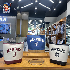 韩国正品MLB包包2023夏季新款字母时尚百搭水桶包男女同款斜挎包