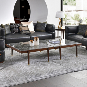 coomo楷模家具卡洛茶几拿铁系列客厅意式轻奢现代方几大理石茶桌