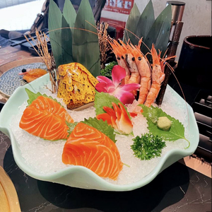 创意陶瓷三文鱼刺身盘海鲜冰盘姿造盘日式自助海鲜摆盘烤肉店餐具