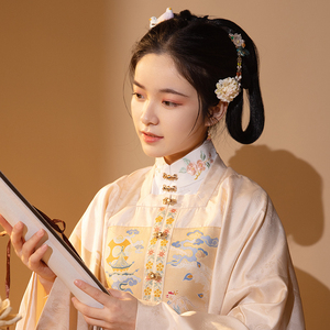 重回汉唐 花事正品原创汉服女冬季中国风义领假领配件配饰