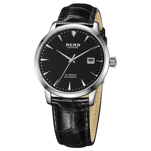 锐力read男士手表商务真钻真皮超薄进口机芯自动机械男表