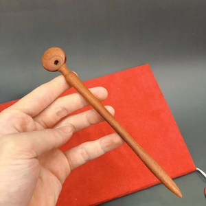 雷击枣木发簪古风盘发道士太极木簪