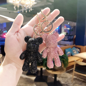 卡通钥匙扣挂件女韩国可爱个性创意少女小熊包包挂饰高档3人付款43