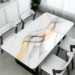 仿大理石餐桌垫免洗防油防水PVC桌面保护垫子轻奢高级感餐桌桌布