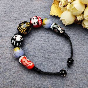 日本进口正品达摩琉璃珠开运手链定制串珠山水名物情侣生日礼物02