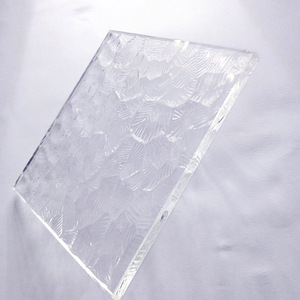 超白石头纹压花艺术玻璃隔断屏风柜门水波纹钻石纹钢化银玻定制