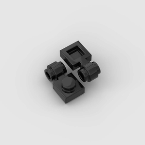 小颗粒积木1x1板侧带转接圆环点兼容乐高4081关节零件特殊moc配件