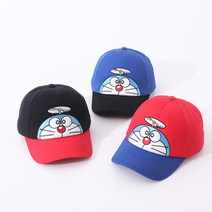 叮当猫儿童帽子男童卡通哆啦a梦鸭舌帽春秋新款遮阳帽防晒棒球帽