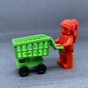 lego乐高 超市购物车 2496 绿色手推车 稀有41362独占 49649c01