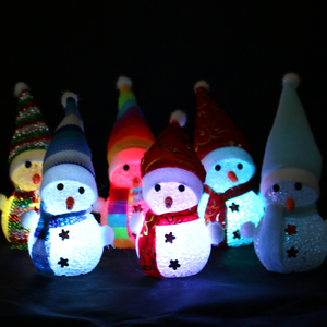 圣诞节装饰品LED灯发光圣诞雪人夜灯场景布置装扮小礼物学生奖品