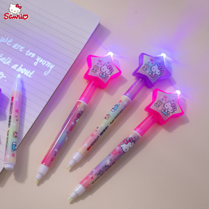 凯蒂猫密语隐形荧光笔魔术写字笔带紫外线灯光笔无色透明记号笔