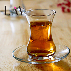 土耳其红茶杯咖啡杯茶杯茶具热饮杯配碟子小巧精致花茶进口玻璃杯