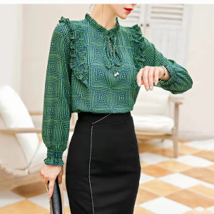 七彩香袖女装雪纺