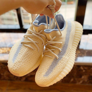 正版满天星椰子鞋女款350正品官网麻布奶油纯原莆田鞋yezi yeezy