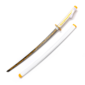 gu拔刀剑鬼灭之刃日轮刀1比1金属大号我妻善逸cos刀武器模型1米长