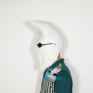 短视频热门同款抖音月亮人全脸面具乳胶成人儿童头套搞笑模特道具