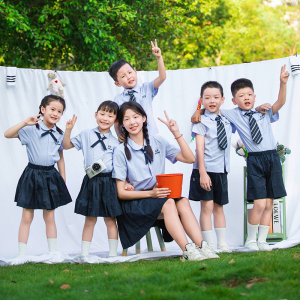 儿童演出服英伦风制服泰式校服亲子装学生班服韩版洋气幼儿园园服