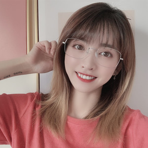 金丝框眼镜长方形