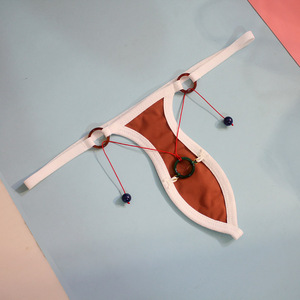 原创手工自制复古指环吊珠一片式性感内裤女一根绳t字情趣丁字裤