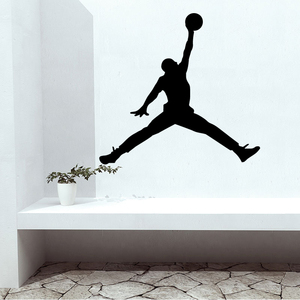 个性乔丹标志墙贴纸飞人乔丹logo贴画篮球馆地板学生寝室防水贴画