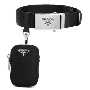 Prada/普拉达 35mm男新款小包挂件编织尼龙腰带2CN074 2DMN F0002