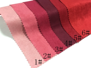 红色组麂皮绒布料 衬衫服装面料 包包鞋面靠垫 包边手工布料
