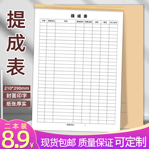 员工提成表职员业绩利润表通用销售成本日报表每日收支明细记账本