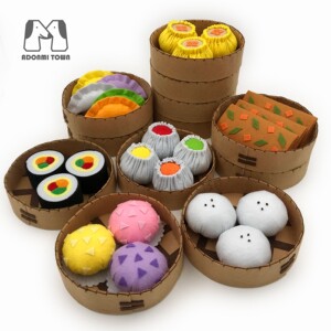 不织布手工食物成品蒸笼大全幼儿园儿童餐厅过家家早教识物教玩具