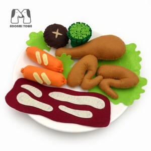 不织布肉类布艺食物培根牛肉火腿鸡腿鸡翅组合套餐幼儿园手工作业