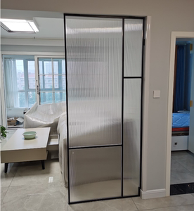 轻奢小户客卫生间磨砂透明玻璃长虹隔断钢化条纹屏风网红隔墙遮挡