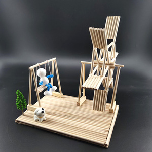 圆木棒实木小木棍立体构成作业 雪糕棒木条 秋千风车diy手工制作
