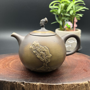包邮台湾陶艺名家 张世奇 纯手工窑变茶壶 女王头