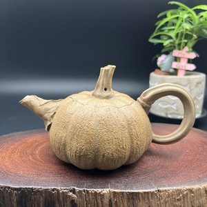 包邮 台湾陶艺名家 林松本老师 纯手工 手捏壶 南瓜壶 段泥 陶土