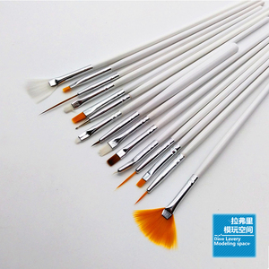 高达模型上色笔 手涂工具 平笔 勾线笔渗线笔 手办人偶面相笔