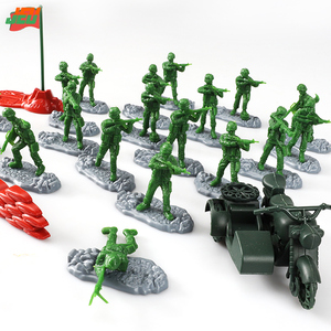 军事小兵人打仗小人玩具塑料坦克士兵军人模型场景对战套装礼物
