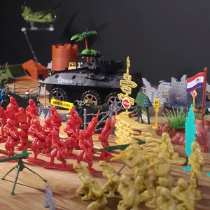 兵人大号军事模型玩具 小兵人塑料小士兵打仗小人坦克沙盘场景