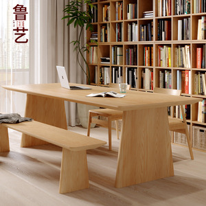 长条形原木风工作台鲁艺复古家具有限公司阿里巴巴为您推荐长书桌