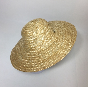 夏季麦秸原草遮阳农民草帽夏天防晒工地帽劳保帽田园干活太阳帽子