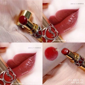 现货ysl圣罗兰杨树林19春季新色金管圆管唇膏80番茄枫糖色 83 46