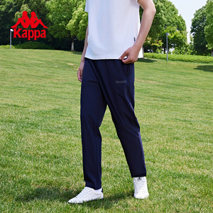kappa卡帕背靠背运动裤男夏季新款男款梭织裤子薄款休闲跑步长裤