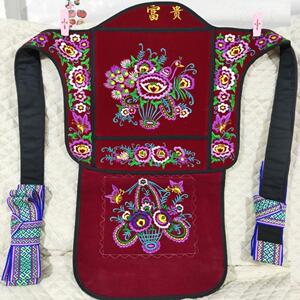 婴儿背带前后两用夏天云南刺绣背条双肩轻便简易传统老式贵州绣