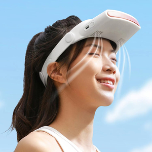 头戴式小风扇带遮阳帽子夏天女生儿童防晒小孩可爱男充电无叶电扇