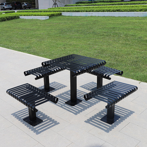 定制户外公园桌椅铁艺一桌四椅五件套室外小区广场金属桌椅组合